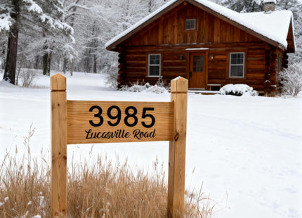 Custom Outdoor Wood Decor Personalized Last Name Large Wooden Plaques with Posts Engraved Wooden Address Sign Outdoor Camping Signs Housewarming Gift