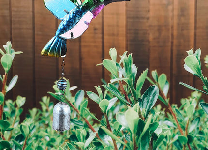 Hummingbird Decor with Bell, Hummingbird Wind Chimes, Hanging Bell Decorations for Yard, Garden, Home and Outdoor, Gift for Mom