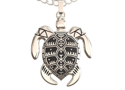 Happy Kisses Sea Turtle Necklace – Nautical Tribal Pendant with Inspirational Gift Card