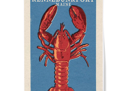 Lantern Press Kennebunkport, Maine, Lobster Woodblock, 12x18 Inch Art Print, Home Decor⁠