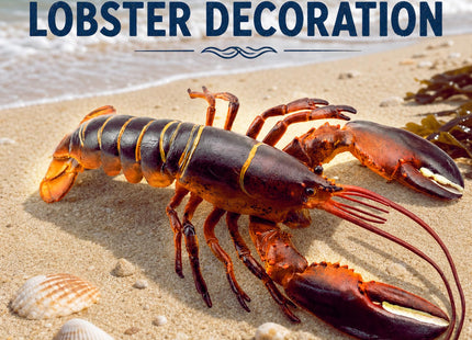 Hiawbon 13 Inch Realistic Lobster Figurine Plastic Lobster