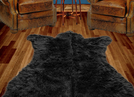 Fur Accents Faux Bear Skin Rug Faux Fur (5'x8', Black Bear)