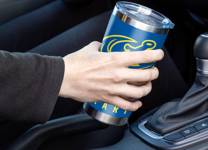 Rico Industries NCAA Maine Maritime Mariners Standard 20oz Stainless Steel Tumbler with Lid - Great For Coffee, Tea, Water or Cocktails