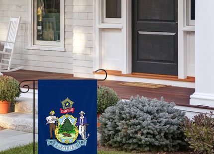 Maine State Garden Flag 12x18 Inch Double Sided Polyester Maine Flags for Outdoor Yard Garden Patio Porch Decorations