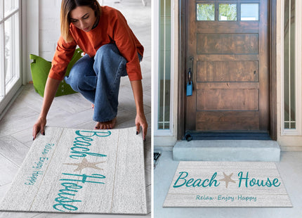 Luvadian Beach Door Mat - Welcome to Your Coastal Summer Home, 17x30 Inch
