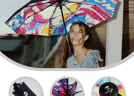 SY COMPACT Travel Umbrella - Windproof Automatic Compact Umbrellas for Rain