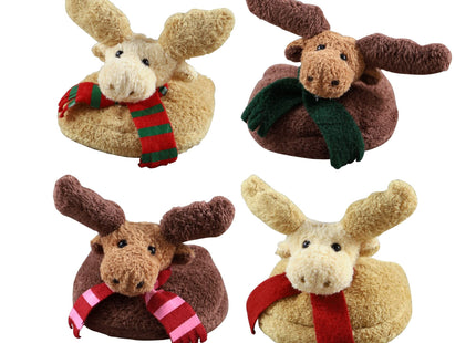 Drinkwear 4-Piece Choc Moose Plush Coasters for Wine, Beer and Cocktail