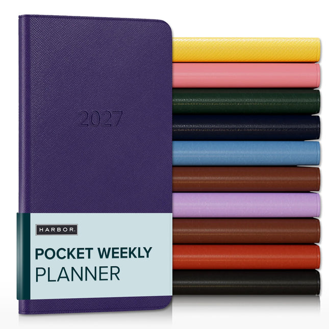 Harbor Pocket Weekly Monthly Planner 2027 Key West Dark Purple