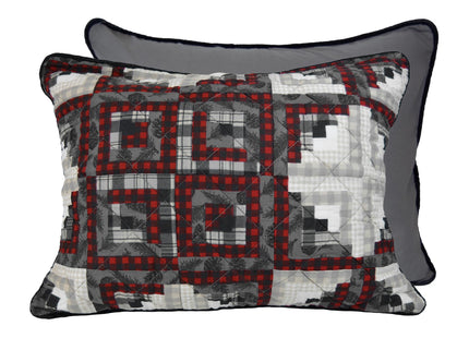 Donna Sharp Log Cabin Star Cotton Quilted Bedding Set, Twin Size, 68" x 90"