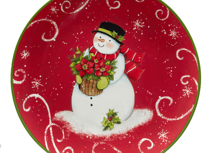 Certified International Holiday Magic Snowman 9" Dessert/Salad Plates, Set of 4