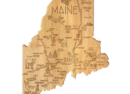 Totally Bamboo Destination Maine State Shaped Cutting Board
