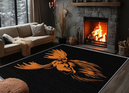 Yoozitrees Moose Rug 8x10 - Moose Rug, 2x3 Rug, Wildlife Head Print Area Rug, Wild Cabin Animal Door Mat, Washable & Non Slip & Soft Small Carpet, Moose Home Decor