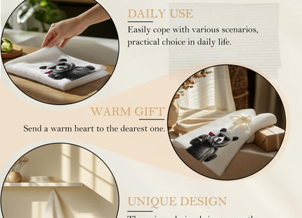 JFFTLL Funny Bear Wine Kitchen Towels, Black Bear Gifts Dish Tea Towels for Kitchen Decor, Bar Towel for Bartender Kitchen, Wine Lover Gift, 16x24 Inch