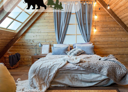 Tinideya 2 x 6.6 ft Rustic Cabin Bear Area Rug Non Skid Lodge Runner