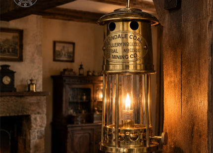 100% Working Brass 7" Miner Lamp Antique Maritime Ship Boat Oil Lantern Home Decor Gift