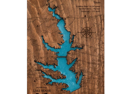 MurWoodHome Personalized Wooden Lake Map Wall Decor with Epoxy Resin, Handcrafted Lake House Decor, River or Coastline, Lake House Gifts, Housewarming Gifts for Map Lovers, Wood wall art, Nautical map wall decor