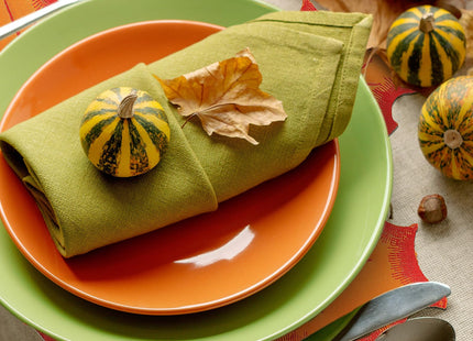 Yingzhao 6 Pcs Fall Maple Leaf Placemats Autumn Orange Table Placemats