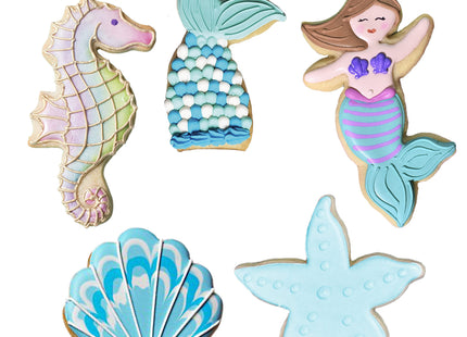 Ann Clark Mermaid Cookie Cutter Set of 5, Made in the USA