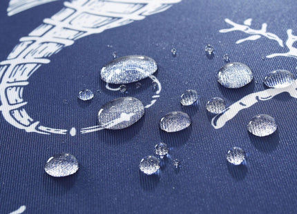 Honellaty Navy Blue Nautical Starfish Rectangle Tablecloth, 60 x 84 Inch