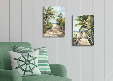 Beach Canvas Wall Art Abstract Coastal Seascape Painting Ocean Artwork
