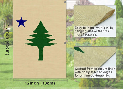 PTEROSAUR Maine State 1901-1909 Garden Flag, Original Maine Small Flag