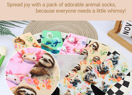 MSCELA Sea Turtle Print Crew Socks for Women Teen, Novelty Gifts for Sea Turtle Lovers