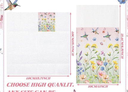 Potchen 100 Pcs Linen Feel Napkins Disposable, Hummingbird