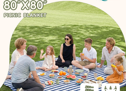 Genovega Waterproof Sandproof Beach Blanket Picnic Outdoor Mat Rug Extra Large Foldable Sand Free Big Giant XL Towel Car Essential Roadtrip Gadget Rv Accessories Gear Must Have Hiking Item Necessities