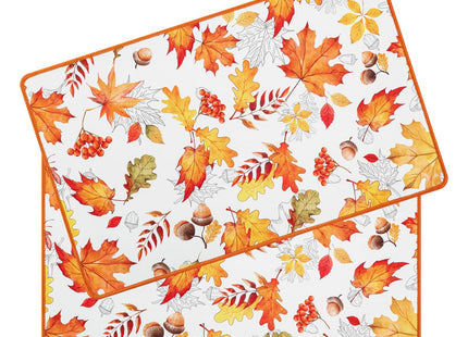 SHACOS 2 Pack 12x19 Inch Fall Dish Drying Mat, Maple & Nuts