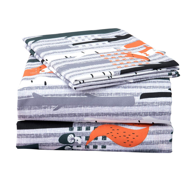 JSD Woodland Animals Kids Twin Sheet Set 3 Piece