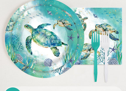 96Pcs Sea Turtle Birthday Party Decorations for Sea Beach Serves 24