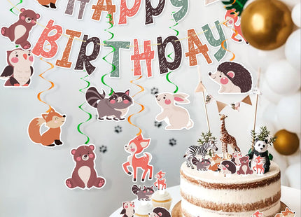 33Pcs Woodland Birthday Party Decoration