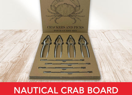 Crab Leg Crackers and Picks, Set of 4 Easy-to-Use Lobster Crackers & Stainless Steel Lobster Picks, Crab Crackers and Tools, Seafood Tool Kit by Smedley & York