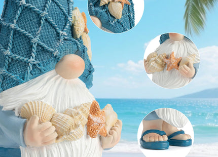 Etlemonde Beach Coastal Gnomes Statue Home Seashell Decor