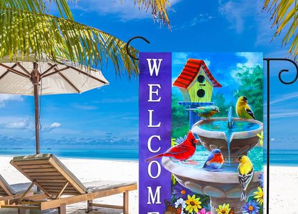 Spring Summer Hummingbird garden flag 12X18 Double Sided