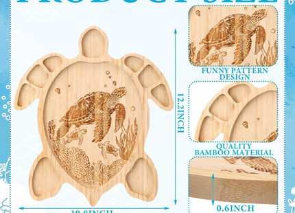 Rtteri Sea Turtle Wooden Charcuterie Board Unique Turtle Gift for Christmas