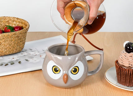 ToCooTo Owl Mug, Ceramic Coffee Mug, 14 oz