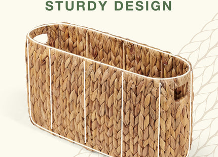 84ECO Toilet Paper Storage Basket, Toilet Paper Holder with Storage for Up to 8 Rolls, Coastal Bathroom Decor, Rattan Bathroom Accessories