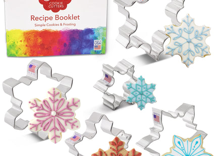 Ann Clark Snowflake Cookie Cutter Set of 5, Made in USA