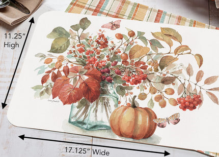 CounterArt Autumn in Nature Reversible Easy Care Placemat 4 Pack