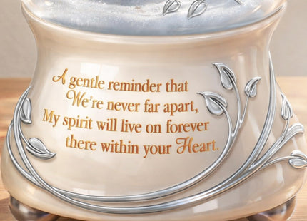 Messenger from Heaven Memorial Cardinal Glitter Globe, Heirloom Porcelain Base, Sculpted Cardinal, Plays 'Always in My Heart'