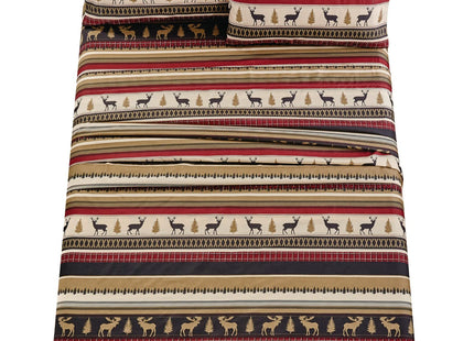 Chezmoi Collection 4-Piece Rustic Lodge Forest Wildlife Moose Deer Microfiber Printed Bed Sheet Set, Queen Size