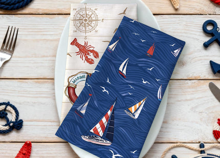 Arquiel Vintage Nautical Lighthouse Tea Towels Set of 4, 100% Cotton