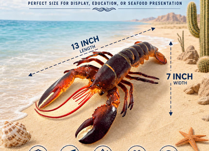 Hiawbon 13 Inch Realistic Lobster Figurine Plastic Lobster