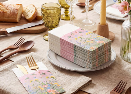 Potchen 100 Pcs Linen Feel Napkins Disposable, Hummingbird