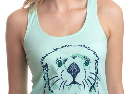 Ann Arbor T-shirt Co. This is My Otter Tank | Cute Otter Lover Top, Women's Racerback Workout Tank (Mint, Large)