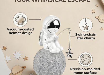 Room Decor - Astronaut Fishing Star Sculpture, Spring Resin Space Figure for Modern Home Office, Desk Decor for Men, Shelf Display, Unique 2026 Graduation Gift for Space Enthusiasts & Collectors