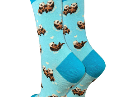 Women's Premium Comfort Animal Socks (Sea Otter (Blue)) 4-10
