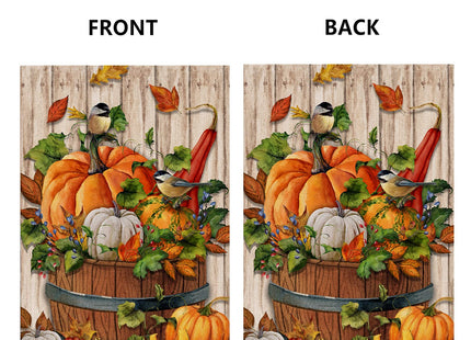 Covido Home Decorative Pumpkin Gourd Chickadee Large House Flag