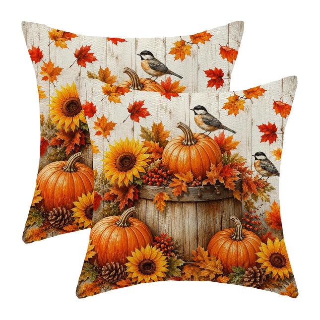 QANOK Summer Coastal Pillow Covers 18x18 Set of 2, Colorful Beach Nautical Ocean Theme Lobster Coral Seashell Starfish Throw Pillows Outdoor Cushion Case Decorations for Home Couch Sofa